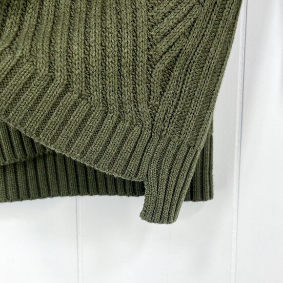 Cabi Aerial Cardigan Thick Chunky Knit Button Front Long Size Medium Olive Green - Picture 7 of 16